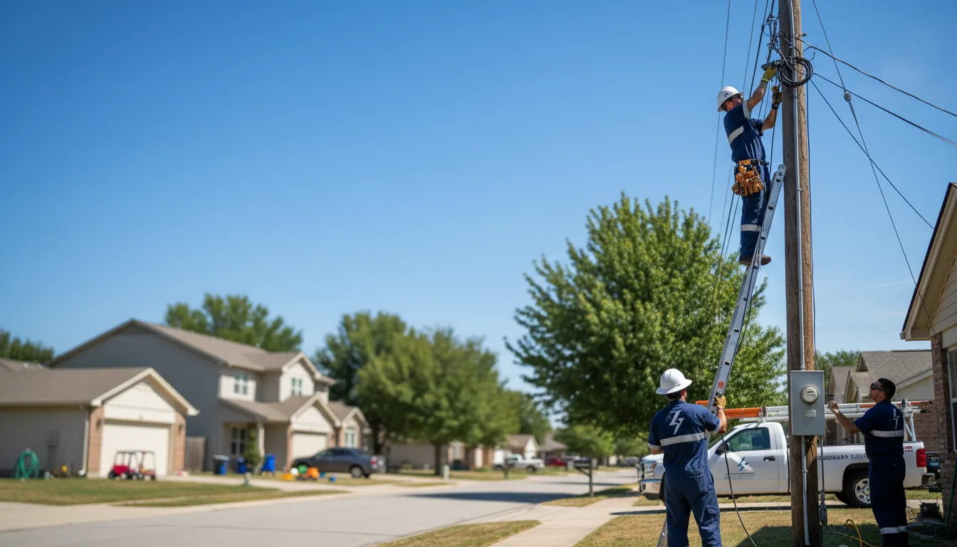 Residential electrician providing installation services in Chelsea, OK